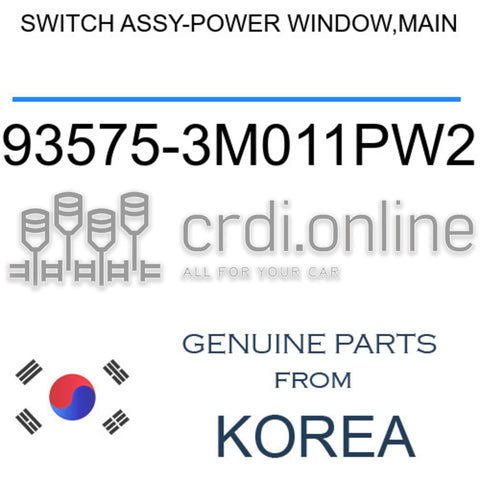 SWITCH ASSY-POWER WINDOW,MAIN 93575-3M011PW2 935753M011PW2 93575 3M011PW2