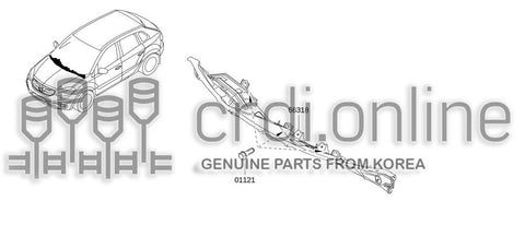 EXTENSION ASSY-COWL TOP 66318-JY40A 66318JY40A 66318 JY40A