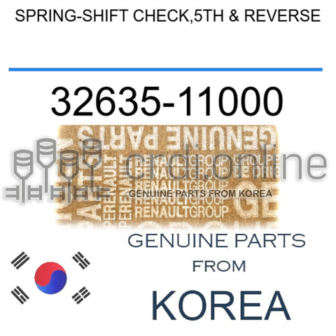 SPRING-SHIFT CHECK,5TH & REVERSE [ORIGINAL] 32635-11000 3263511000 32635 11000