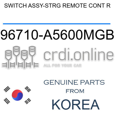 SWITCH ASSY-STRG REMOTE CONT R [ORIGINAL] 96710-A5600MGB 96710A5600MGB 96710 A5600MGB