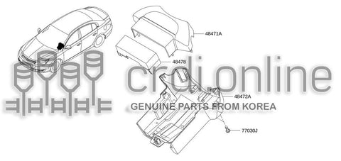 EXTENSION COVER-STEERINGUPPER 48478-1881R 484781881R 48478 1881R