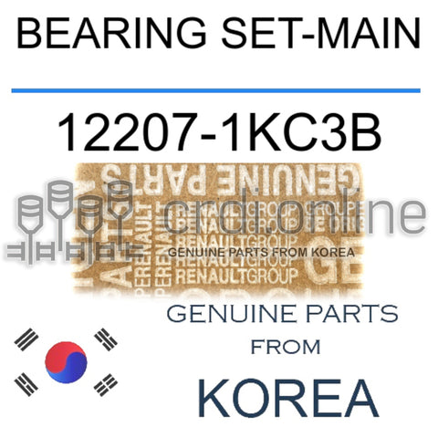 BEARING SET-MAIN [ORIGINAL] 12207-1KC3B 122071KC3B 12207 1KC3B