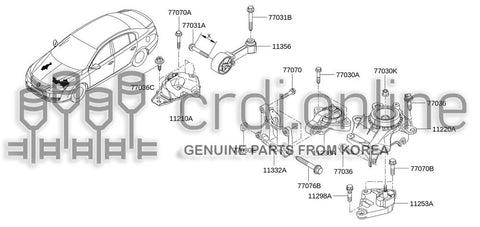BRACKET-GEARBOX 11253-0027R 112530027R 11253 0027R