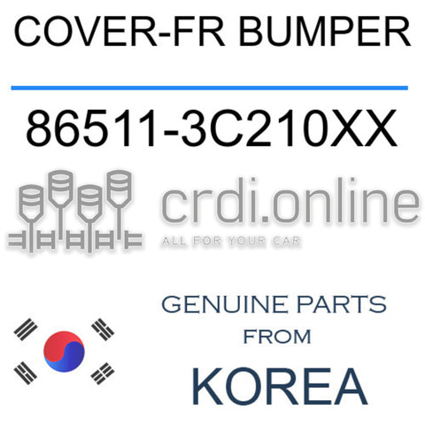 COVER-FR BUMPER [ORIGINAL] 86511-3C210XX 865113C210XX 86511 3C210XX