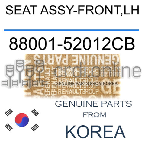 SEAT ASSY-FRONT,LH [ORIGINAL] 88001-52012CB 8800152012CB 88001 52012CB
