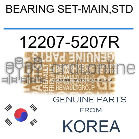 BEARING SET-MAIN,STD [ORIGINAL] 12207-5207R 122075207R 12207 5207R