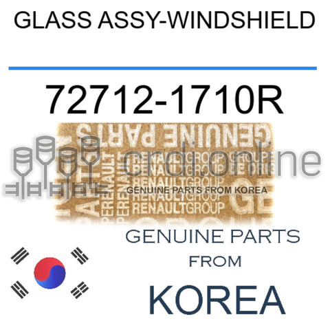 GLASS ASSY-WINDSHIELD [ORIGINAL] 72712-1710R 727121710R 72712 1710R