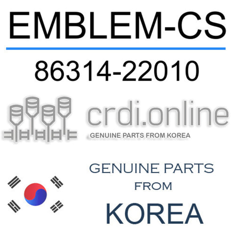 EMBLEM-CS [ORIGINAL] 86314-22010 8631422010 86314 22010