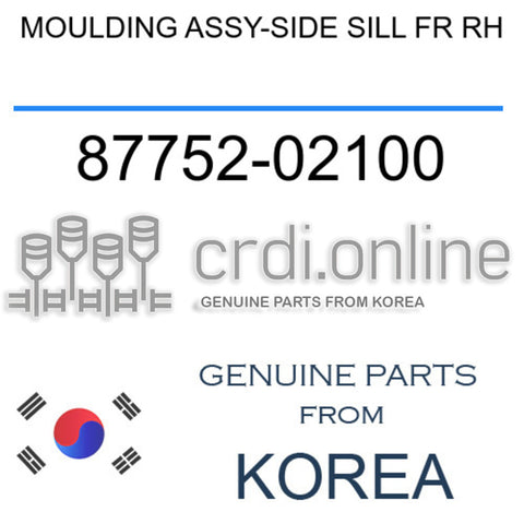MOULDING ASSY-SIDE SILL FR RH [ORIGINAL] 87752-02100 8775202100 87752 02100