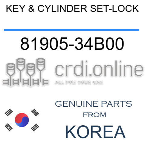 KEY & CYLINDER SET-LOCK [ORIGINAL] 81905-34B00 8190534B00 81905 34B00