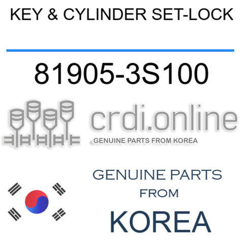 KEY & CYLINDER SET-LOCK [ORIGINAL] 81905-3S100 819053S100 81905 3S100