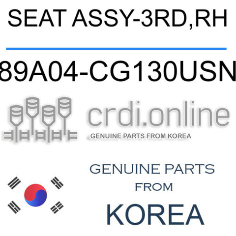 SEAT ASSY-3RD,RH [ORIGINAL] 89A04-CG130USN 89A04CG130USN 89A04 CG130USN