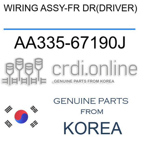 WIRING ASSY-FR DR(DRIVER) [ORIGINAL] AA335-67190J AA33567190J AA335 67190J