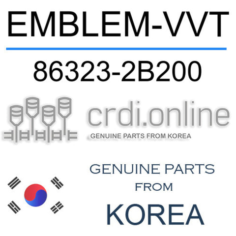 EMBLEM-VVT [ORIGINAL] 86323-2B200 863232B200 86323 2B200