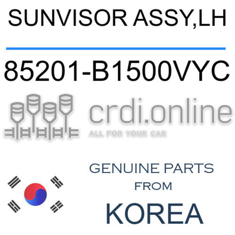 SUNVISOR ASSY,LH [ORIGINAL] 85201-B1500VYC 85201B1500VYC 85201 B1500VYC