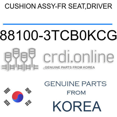 CUSHION ASSY-FR SEAT,DRIVER [ORIGINAL] 88100-3TCB0KCG 881003TCB0KCG 88100 3TCB0KCG