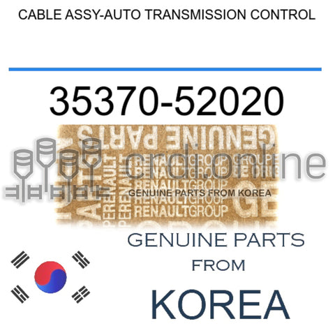 CABLE ASSY-AUTO TRANSMISSION CONTROL [ORIGINAL] 35370-52020 3537052020 35370 52020