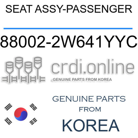 SEAT ASSY-PASSENGER [ORIGINAL] 88002-2W641YYC 880022W641YYC 88002 2W641YYC