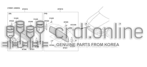 GRILLE ASSY-RADIATOR 87301-51500Z0 8730151500Z0 87301 51500Z0