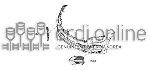 COVER ASSY-FOG LAMPLH 261A3-4040R 261A34040R 261A3 4040R
