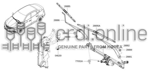 ARM ASSY-WINDSHIELD WIPERDRIVER 28881-3354R 288813354R 28881 3354R