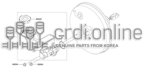 CAP ASSY-RESERVER [ORIGINAL] 46020-4355R 460204355R 46020 4355R