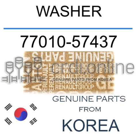 WASHER [ORIGINAL] 77010-57437 7701057437 77010 57437