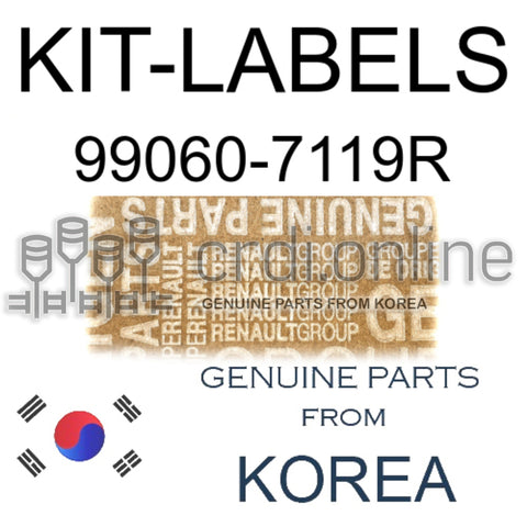 KIT-LABELS [ORIGINAL] 99060-7119R 990607119R 99060 7119R
