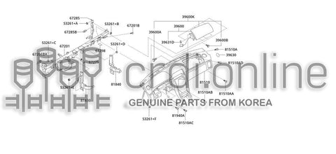 OUTER-GLOVE BOX 81912-51000BA 8191251000BA 81912 51000BA