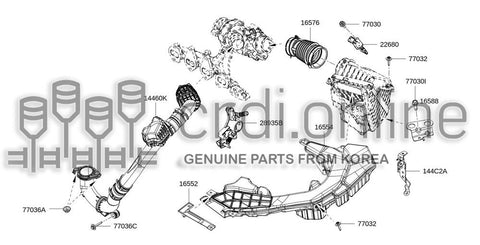 DUCT ASSY-AIRDUST SIDE 16554-7FV0B 165547FV0B 16554 7FV0B