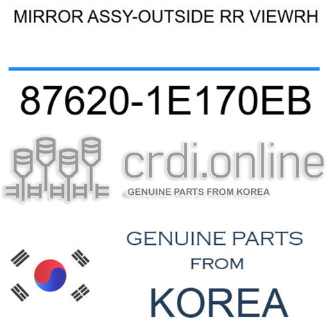 MIRROR ASSY-OUTSIDE RR VIEWRH [ORIGINAL] 87620-1E170EB 876201E170EB 87620 1E170EB