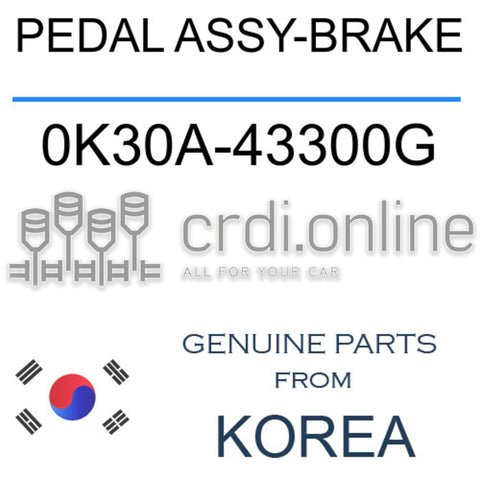 PEDAL ASSY-BRAKE [ORIGINAL] 0K30A-43300G 0K30A43300G 0K30A 43300G