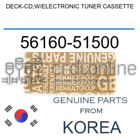 DECK-CD,W/ELECTRONIC TUNER CASSETTE [ORIGINAL] 56160-51500 5616051500 56160 51500
