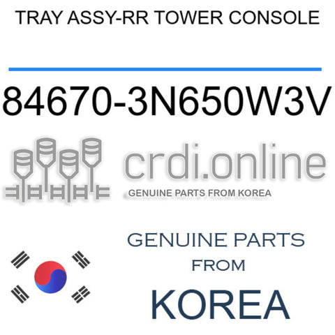 TRAY ASSY-RR TOWER CONSOLE [ORIGINAL] 84670-3N650W3V 846703N650W3V 84670 3N650W3V