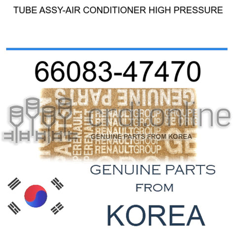 TUBE ASSY-AIR CONDITIONER HIGH PRESSURE [ORIGINAL] 66083-47470 6608347470 66083 47470