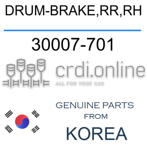 DRUM-BRAKE,RR,RH [ORIGINAL] 30007-701 30007701 30007 701