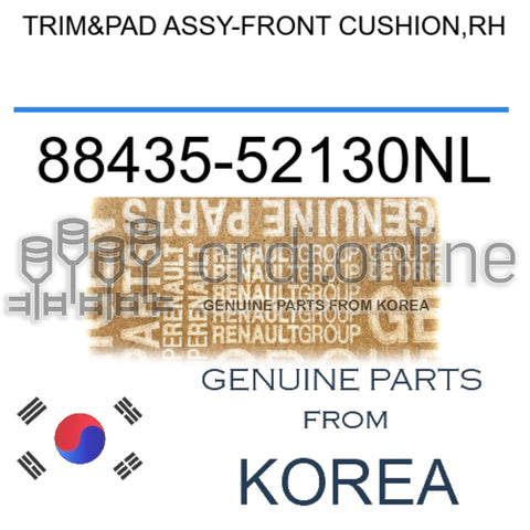 TRIM&PAD ASSY-FRONT CUSHION,RH [ORIGINAL] 88435-52130NL 8843552130NL 88435 52130NL