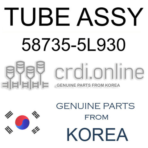 TUBE ASSY 58735-5L930 587355L930 58735 5L930