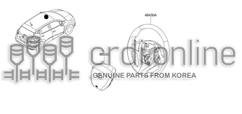 BODY ASSY-STEERING WHEEL 48400-0348R 484000348R 48400 0348R