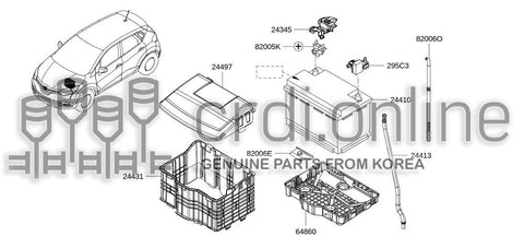 BRACKET ASSY-BATTERY MOUNTING 64860-1269R 648601269R 64860 1269R