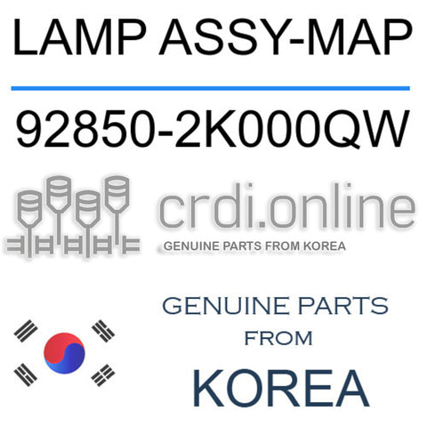 LAMP ASSY-MAP [ORIGINAL] 92850-2K000QW 928502K000QW 92850 2K000QW