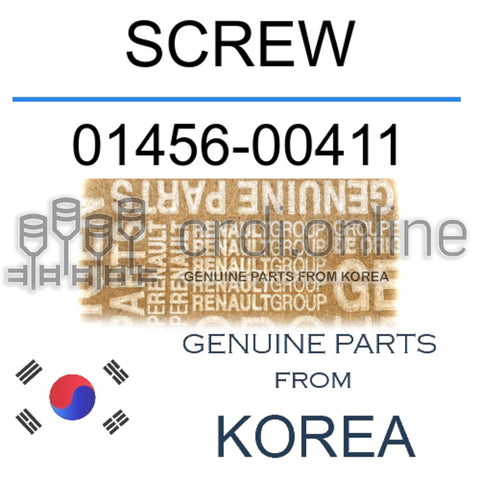 SCREW [ORIGINAL] 01456-00411 0145600411 01456 00411