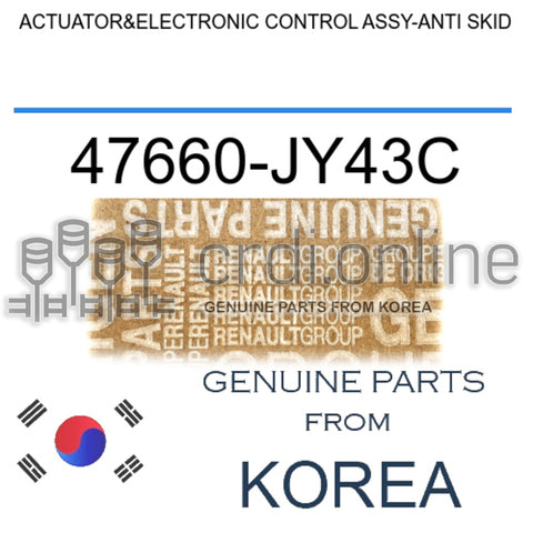 ACTUATOR&ELECTRONIC CONTROL ASSY-ANTI SKID [ORIGINAL] 47660-JY43C 47660JY43C 47660 JY43C