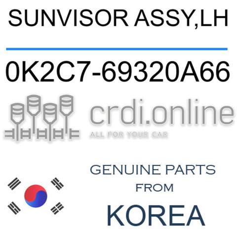 SUNVISOR ASSY,LH [ORIGINAL] 0K2C7-69320A66 0K2C769320A66 0K2C7 69320A66