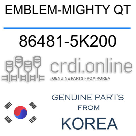 EMBLEM-MIGHTY QT [ORIGINAL] 86481-5K200 864815K200 86481 5K200