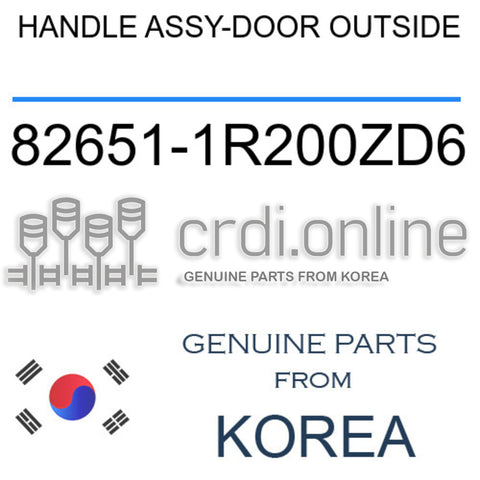 HANDLE ASSY-DOOR OUTSIDE [ORIGINAL] 82651-1R200ZD6 826511R200ZD6 82651 1R200ZD6