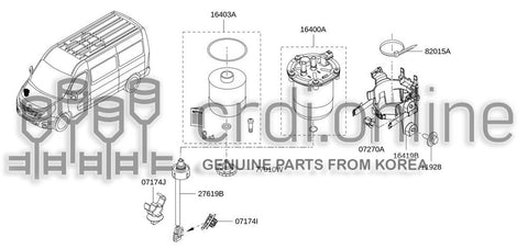 KIT DIESEL FUEL FILTER SPARE PARTS 16400-3560R 164003560R 16400 3560R