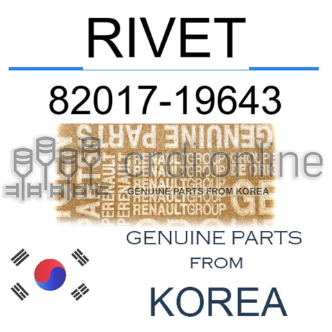 RIVET [ORIGINAL] 82017-19643 8201719643 82017 19643
