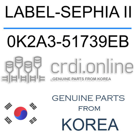 LABEL-SEPHIA II [ORIGINAL] 0K2A3-51739EB 0K2A351739EB 0K2A3 51739EB