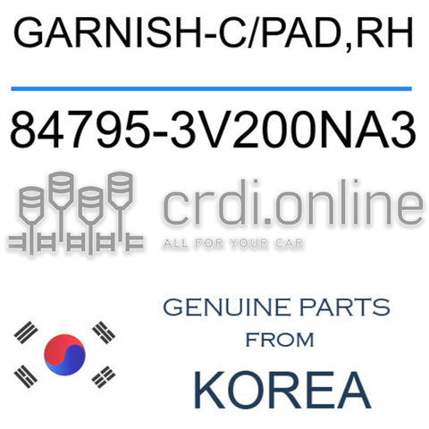 GARNISH-C/PAD,RH [ORIGINAL] 84795-3V200NA3 847953V200NA3 84795 3V200NA3